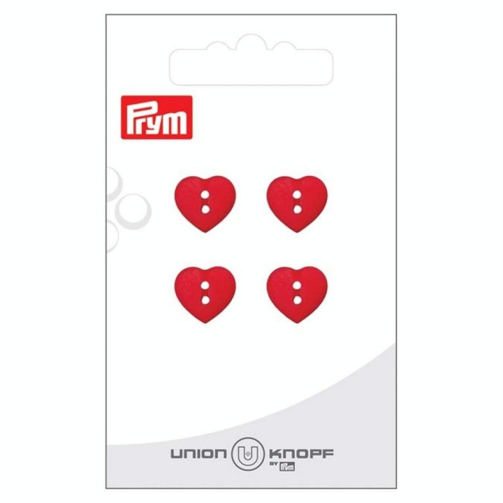 Bouton Polyester 12 mm 4 pcs Cœur - Prym - Rougier et Plé