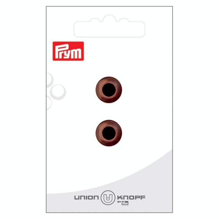 Bouton Polyester 12 mm 2 pcs Yeux d'animaux Brun - Prym - Rougier et Plé