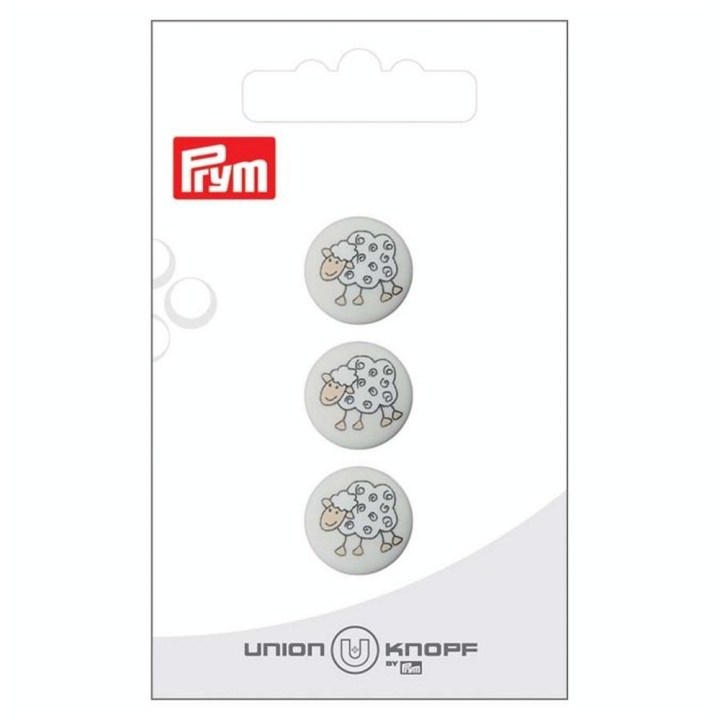 Bouton Polyester 15 mm 3 pcs Mouton Blanc - Prym - Rougier et Plé