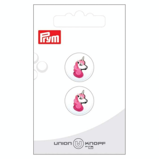 Bouton Polyester 18 mm 2 pcs Licorne Blanc - Prym - Rougier et Plé