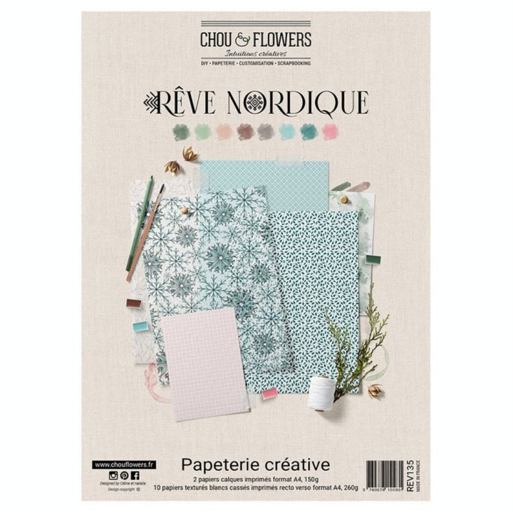 Rêve Nordique Kit de papeterie créative - Chou & Flowers - Rougier et Plé