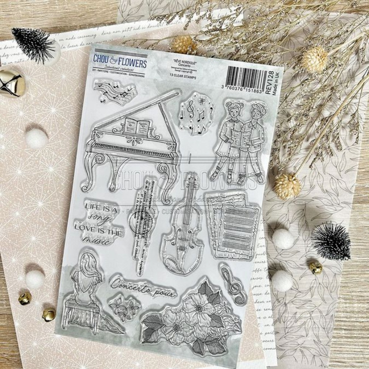 Tampons transparents Concerto 13 pcs - Chou & Flowers - Rougier et Plé