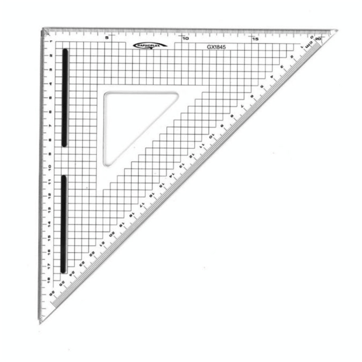 Équerre de coupe graduée 45° Bord 26 cm - Graphoplex - Rougier et Plé