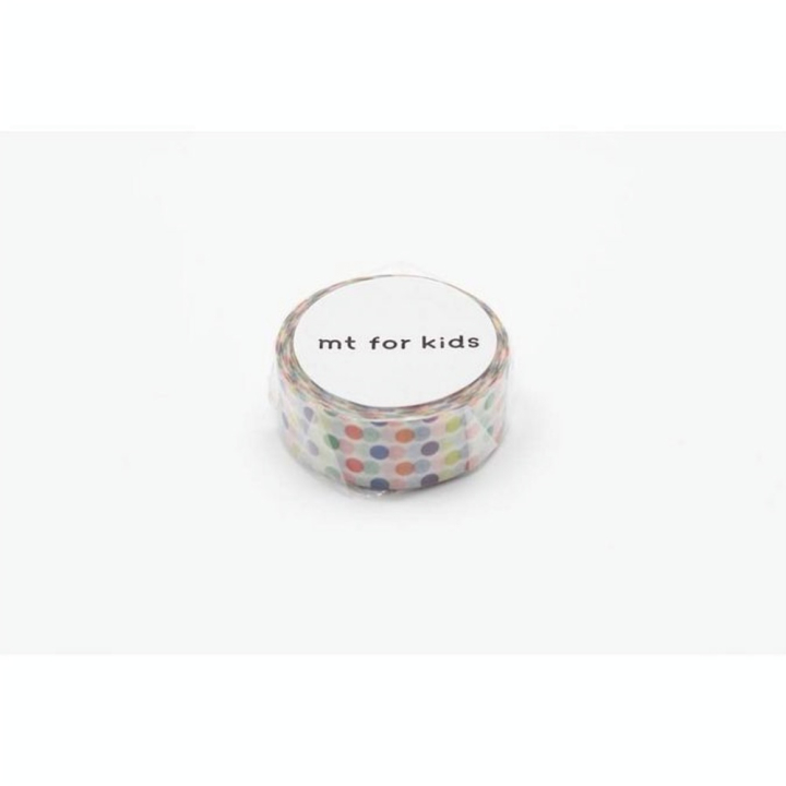 Masking Tape Kids Pois Multicolores 15 mm x 7 m - Masking Tape mt - Rougier et Plé
