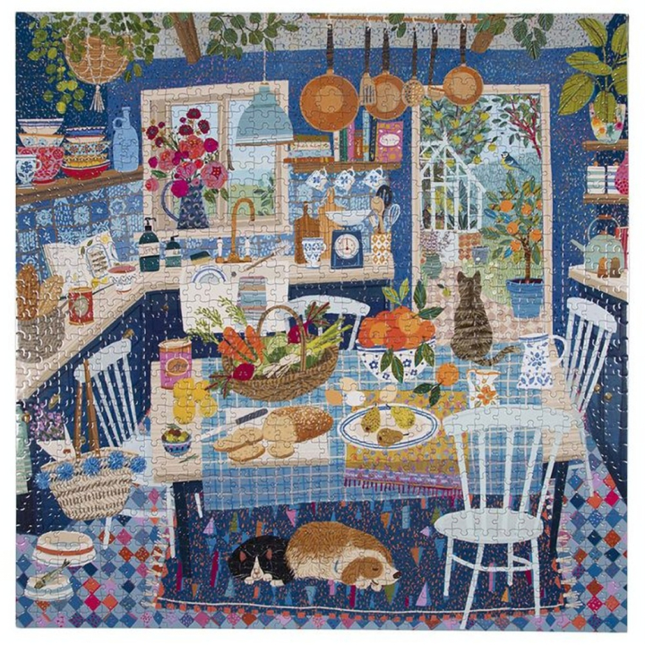 Puzzle 1000 Pièces Blue Kitchen - Eeboo - Rougier et Plé