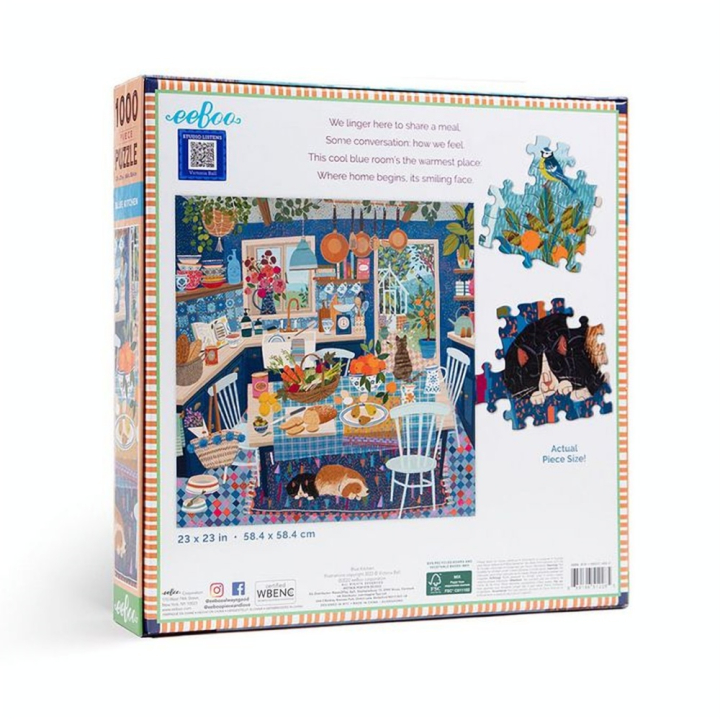 Puzzle 1000 Pièces Blue Kitchen - Eeboo - Rougier et Plé
