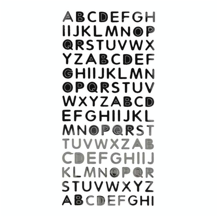 Autocollants Alphabet PVC Argenté - Artemio - Rougier et Plé