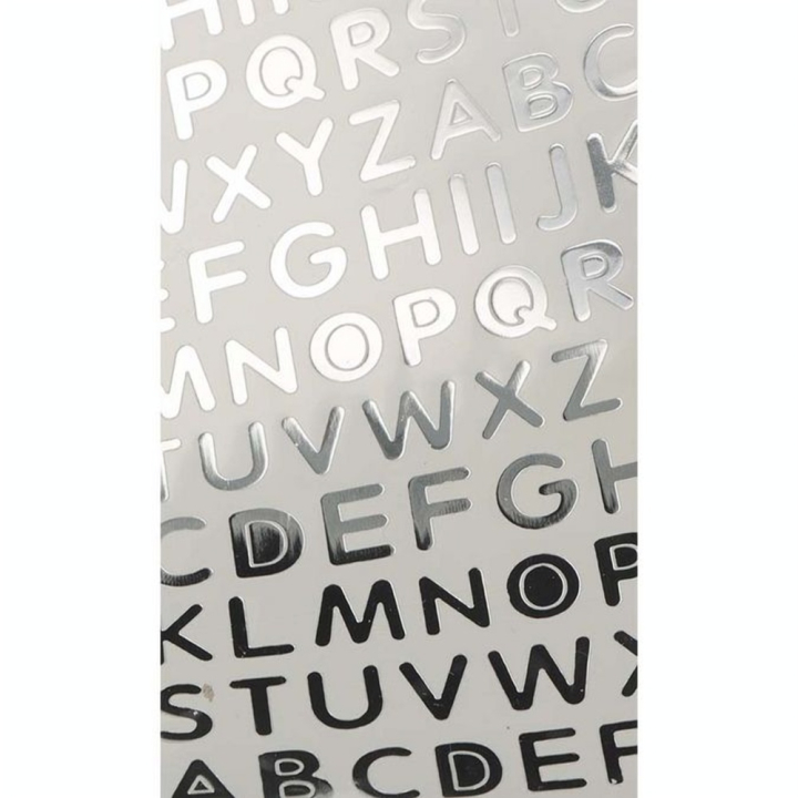 Autocollants Alphabet PVC Argenté - Artemio - Rougier et Plé