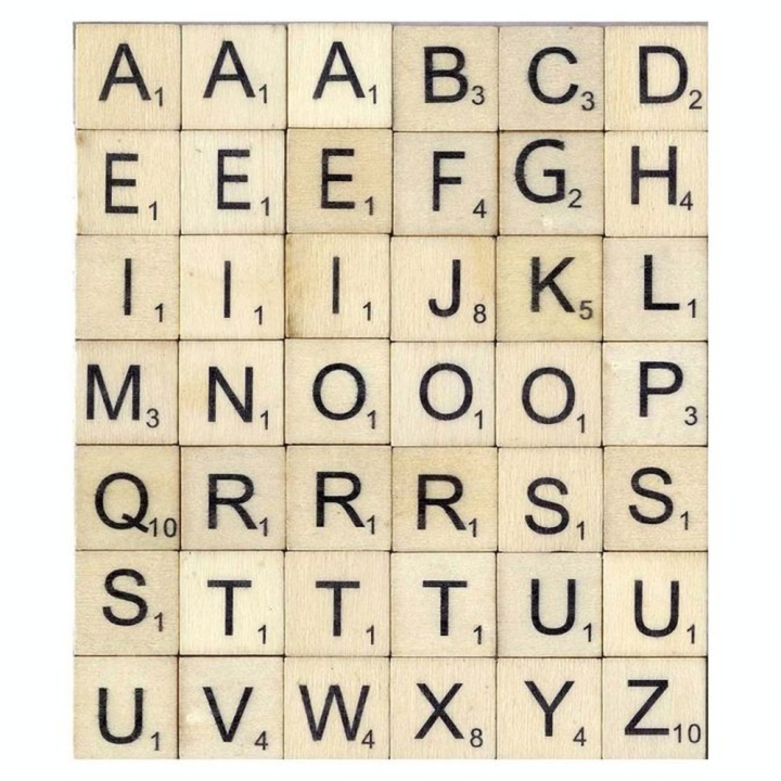 Lettre en Bois Scrabble 2 x 2 cm 42 pcs - Artemio - Rougier et Plé