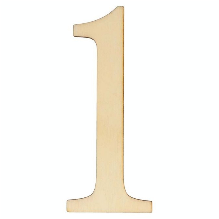 Chiffre en Bois 10 x 0,5 cm 12 pcs - Artemio - Rougier et Plé