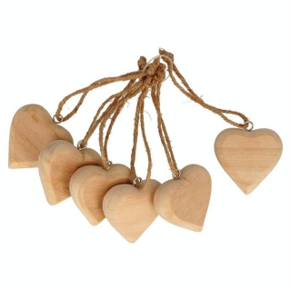 Cœur en bois 6 x 5 x 2 cm 6 pcs - Artemio - Rougier et Plé