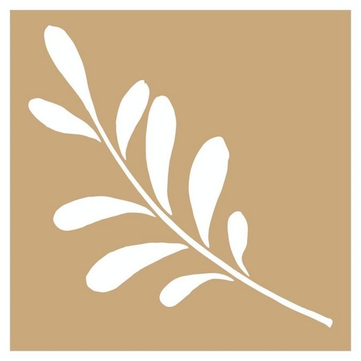 Pochoir Kraft 20 x 20 cm Slow Life Branche - Artemio - Rougier et Plé