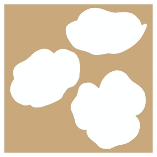 Pochoir Kraft 20 x 20 cm Coquelicots - Artemio - Rougier et Plé