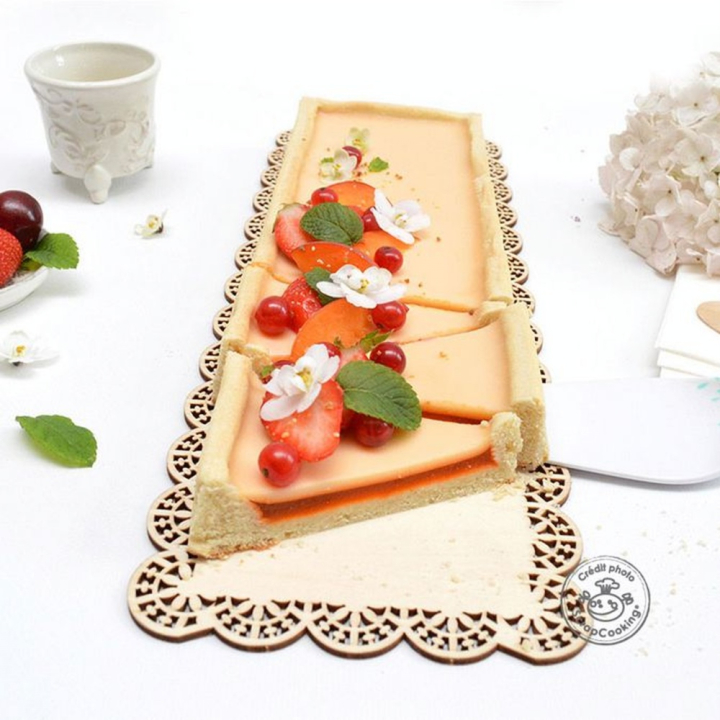 Cadre à tarte rectangle extensible perforé inox 22-42 cm - ScrapCooking - Rougier et Plé