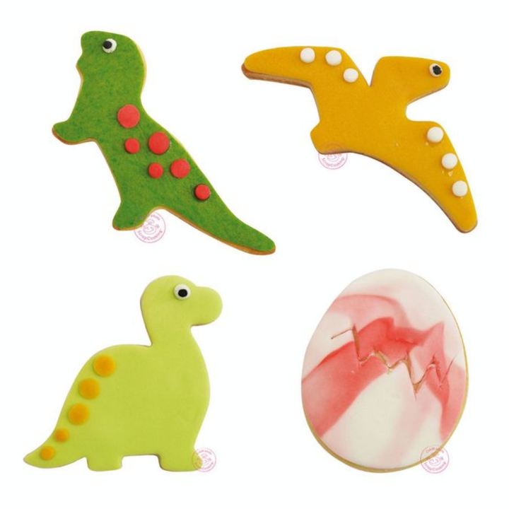 Découpoirs inox Dino x 4 pcs - ScrapCooking - Rougier et Plé