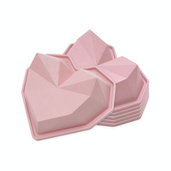 Moules silicone individuels cœurs diamant x 6 pcs - ScrapCooking - Rougier et Plé