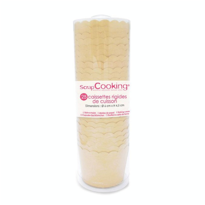 Boite caissettes de cuisson kraft x 25 pcs - ScrapCooking - Rougier et Plé