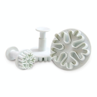 Découpoirs éjecteurs flocons pour pâte à sucre x 3 pcs - ScrapCooking - Rougier et Plé