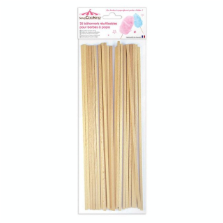 Bâtonnets pour barbes à papa x 25 pcs - ScrapCooking - Rougier et Plé