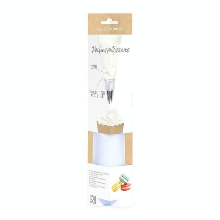 Poches à douille x 20 pcs - ScrapCooking - Rougier et Plé