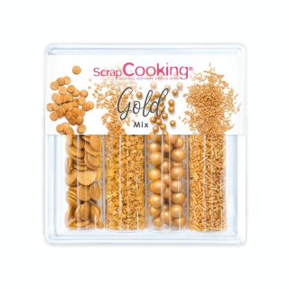 Décors sucrés Gold Mix 62g - ScrapCooking - Rougier et Plé