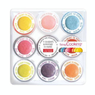 Mini colorants artificiels en poudre x 9 pcs - ScrapCooking - Rougier et Plé