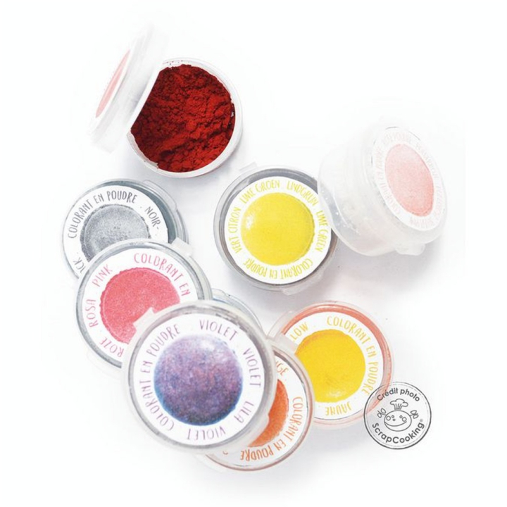 Mini colorants artificiels en poudre x 9 pcs - ScrapCooking - Rougier et Plé