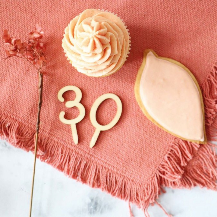 Cake topper bois Chiffres 0 à 9 - ScrapCooking - Rougier et Plé
