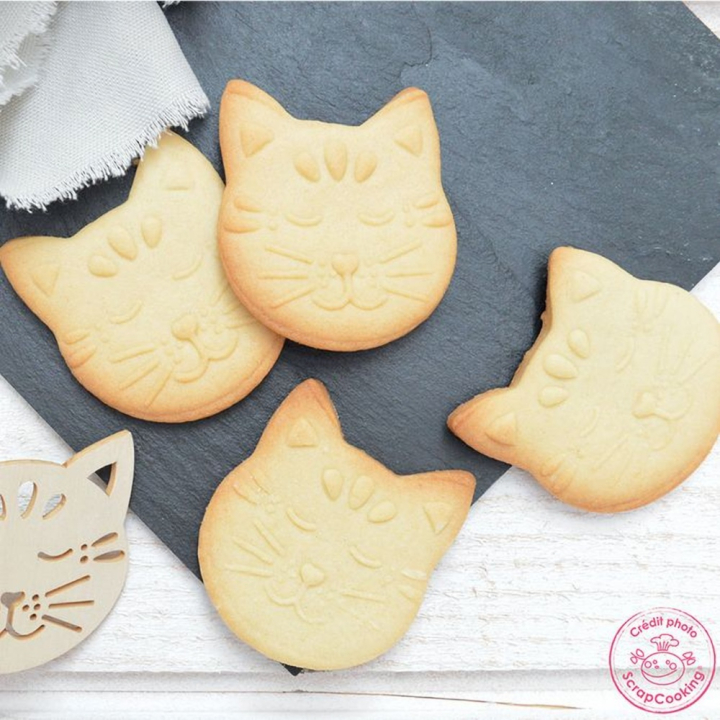 Découpoir + embosseur bois Chat - ScrapCooking - Rougier et Plé