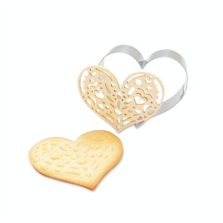 Découpoir + embosseur bois Cœur - ScrapCooking - Rougier et Plé