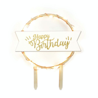 Cake topper led Happy Birthday - ScrapCooking - Rougier et Plé