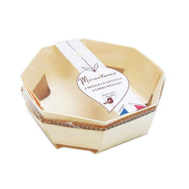 Moules gâteau en bois Ø 18 cm + caissettes sulfurisées de cuisson - Mirontaine - Rougier et Plé