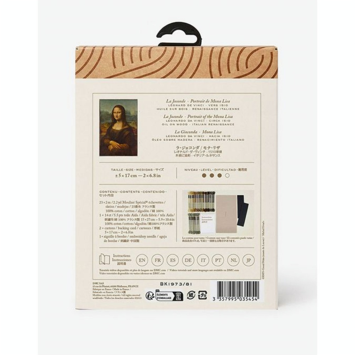 Kit Point de croix Marque-page Mona Lisa - DMC - Rougier et Plé