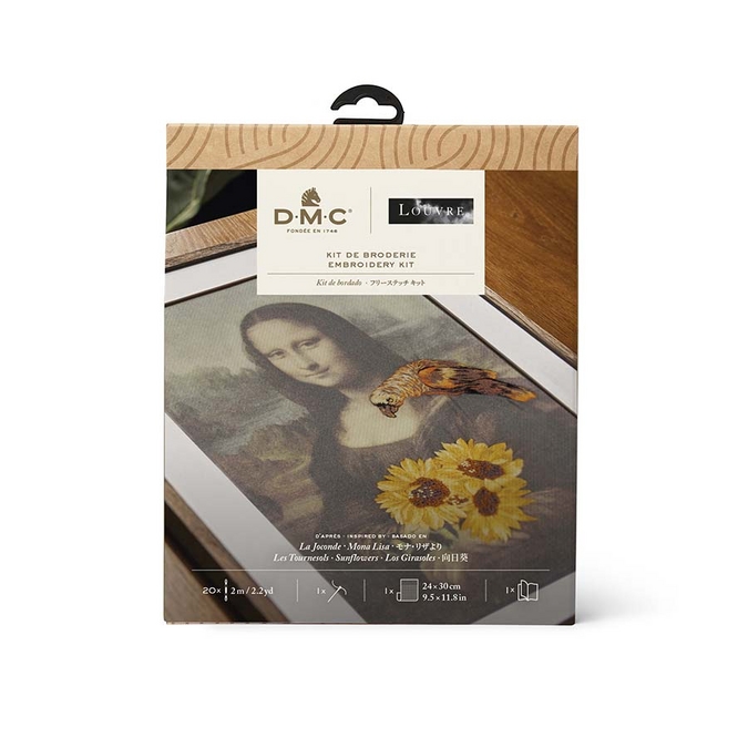 Kit de broderie traditionnelle Mona Lisa & Les Tournesols - DMC - Rougier et Plé