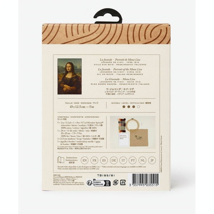 Kit de broderie traditionnelle Les Mains de Mona Lisa - DMC - Rougier et Plé