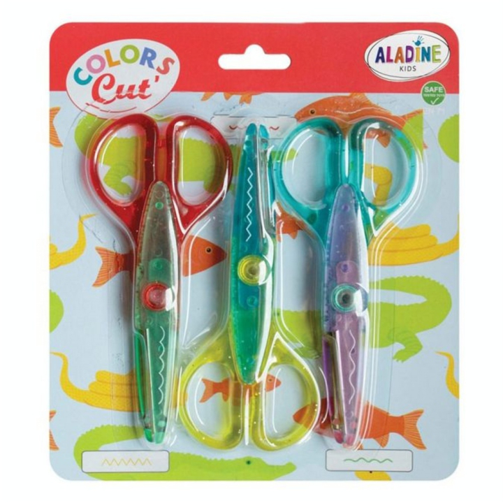 Ciseaux Cranteur Colors Cut 3 pcs - Aladine - Rougier et Plé