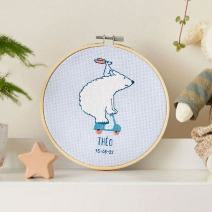 Broderie Kit Tradi Bébé ours - DMC - Rougier et Plé