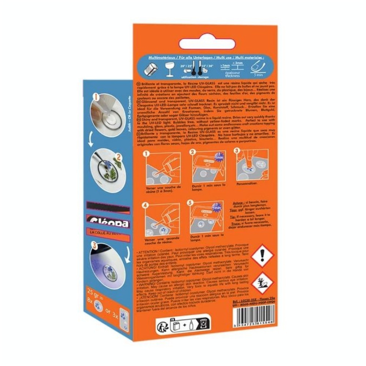 Résine UV'Glass UV-LED 25 g - Cléopatre - Rougier et Plé
