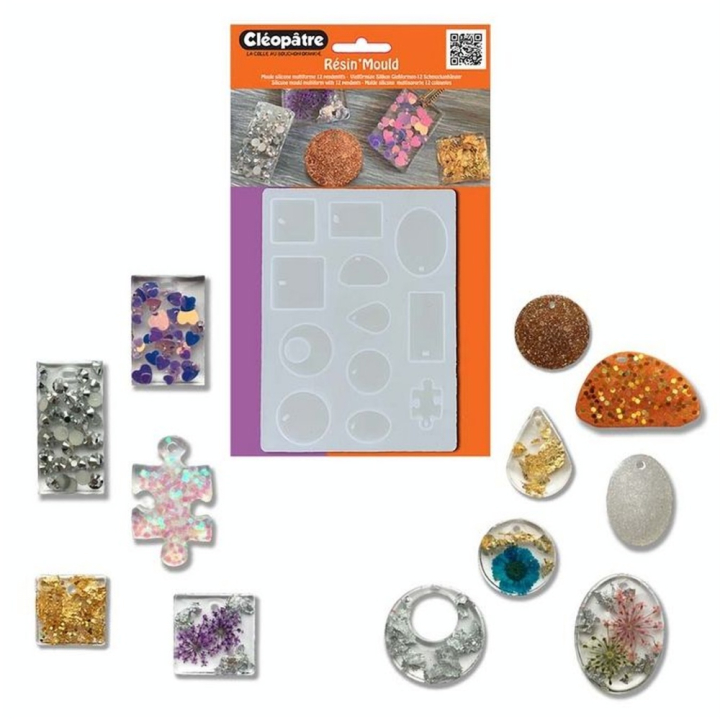 Moule silicone Résin'Mould 12 Pendentifs - Cléopatre - Rougier et Plé