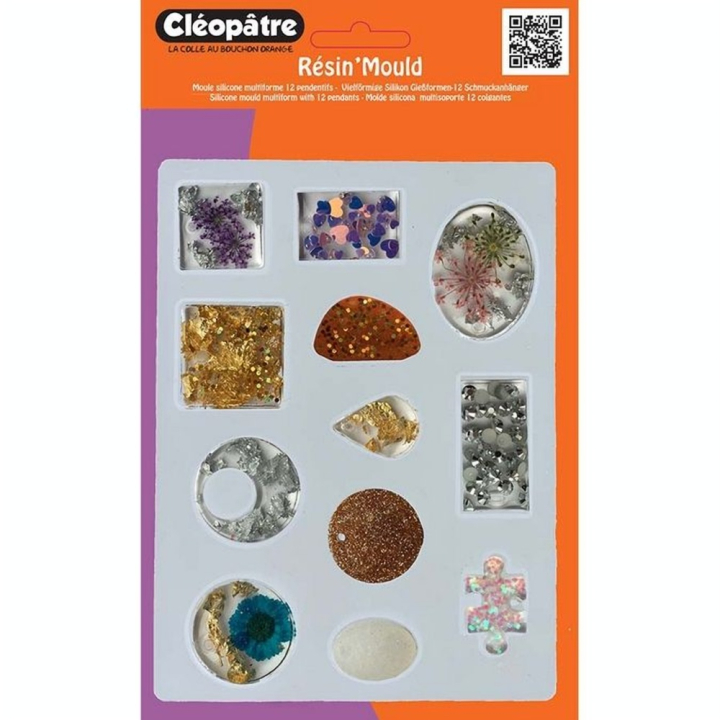 Moule silicone Résin'Mould 12 Pendentifs - Cléopatre - Rougier et Plé