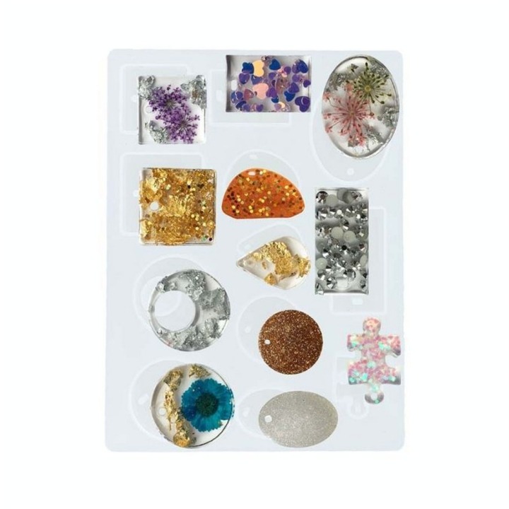 Moule silicone Résin'Mould 12 Pendentifs - Cléopatre - Rougier et Plé