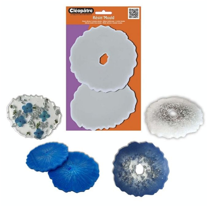 Moule silicone Résin'Mould 2 grandes Géodes - Cléopatre - Rougier et Plé