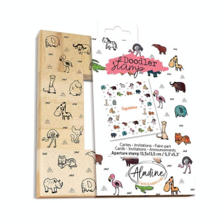 Tampon en bois Doodle stamp Animaux - Aladine - Rougier et Plé