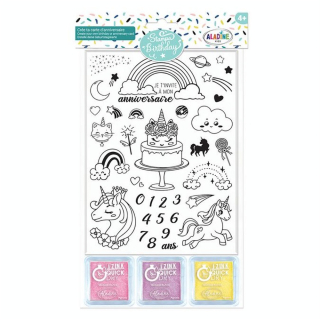 Kit Stampo birthday Licorne - Aladine - Rougier et Plé