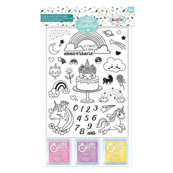 Kit Stampo birthday Licorne - Aladine - Rougier et Plé