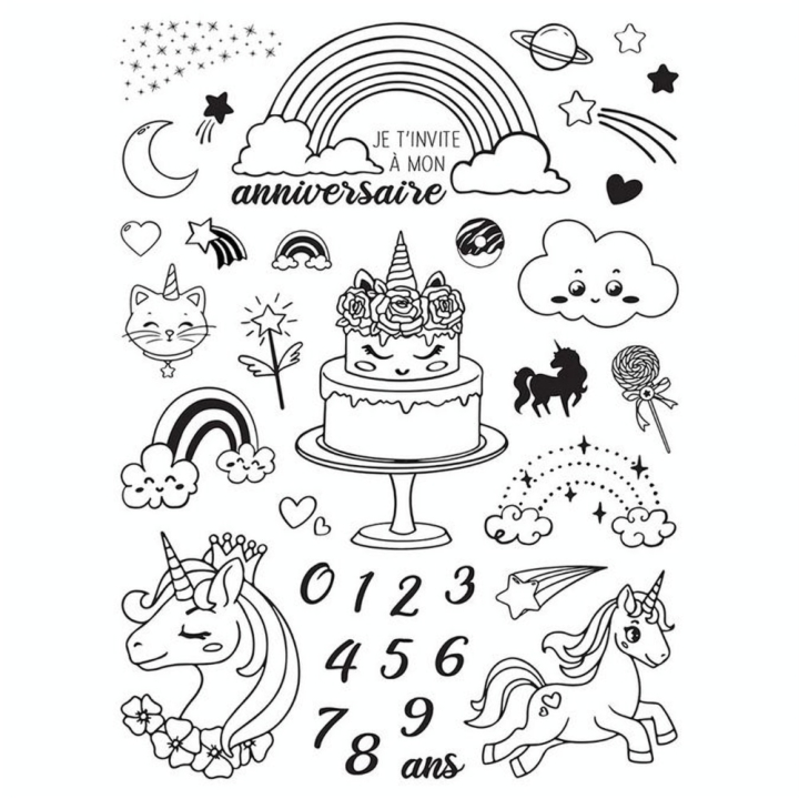 Kit Stampo birthday Licorne - Aladine - Rougier et Plé