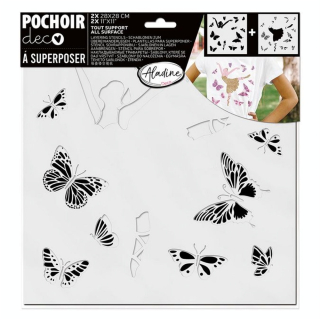 Pochoir superposable Danseuse et papillons - Aladine - Rougier et Plé