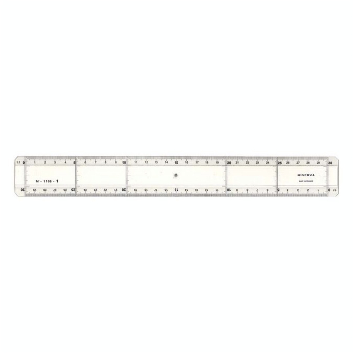Règle à lavis 30 cm Réduction 1/10 - Minerva - Rougier et Plé