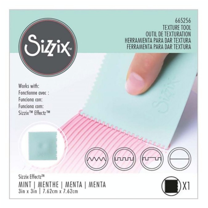 Outil de texturation Couleur Menthe - Sizzix - Rougier et Plé