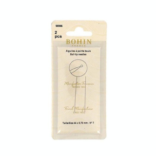Aiguille à pointe boule N°7 - 2 pcs 44 x 0,70 mm - Bohin - Rougier et Plé